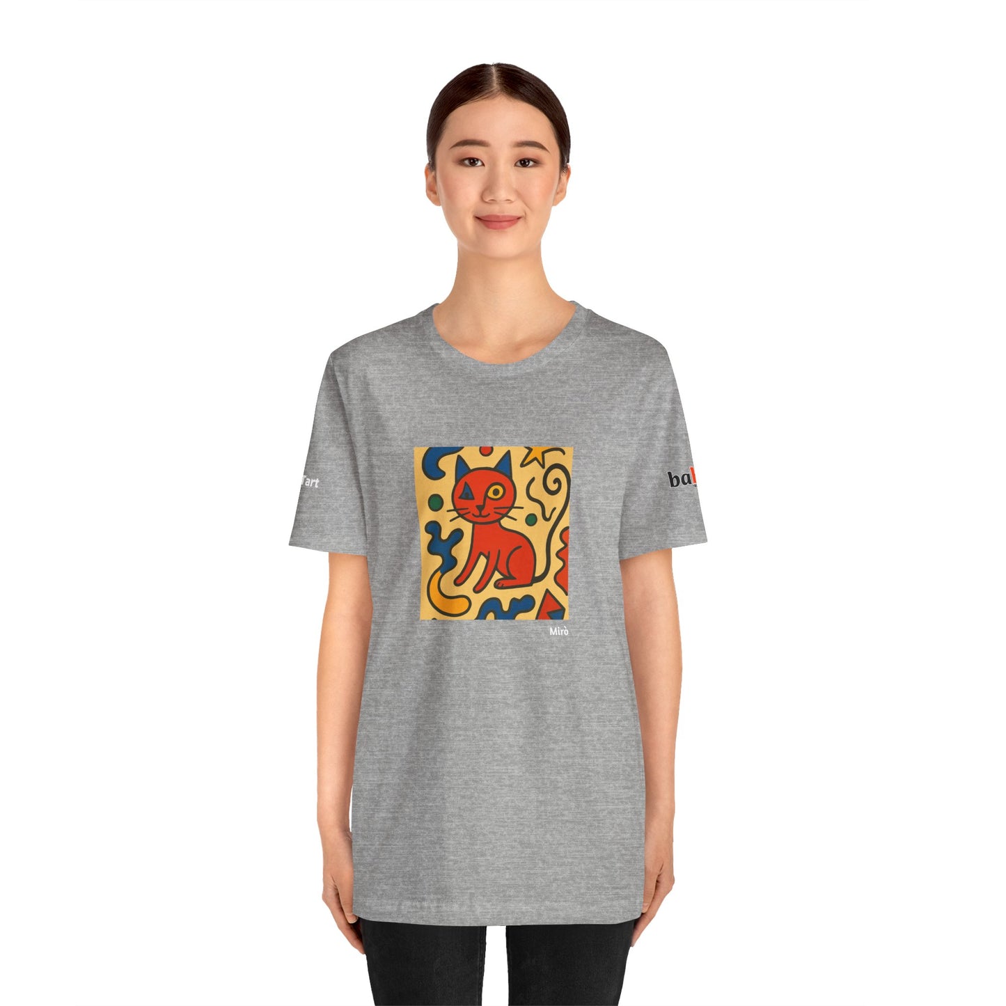 T-shirt unisex CATART - MIRO - Dipinto iconico rivisitato con i gatti