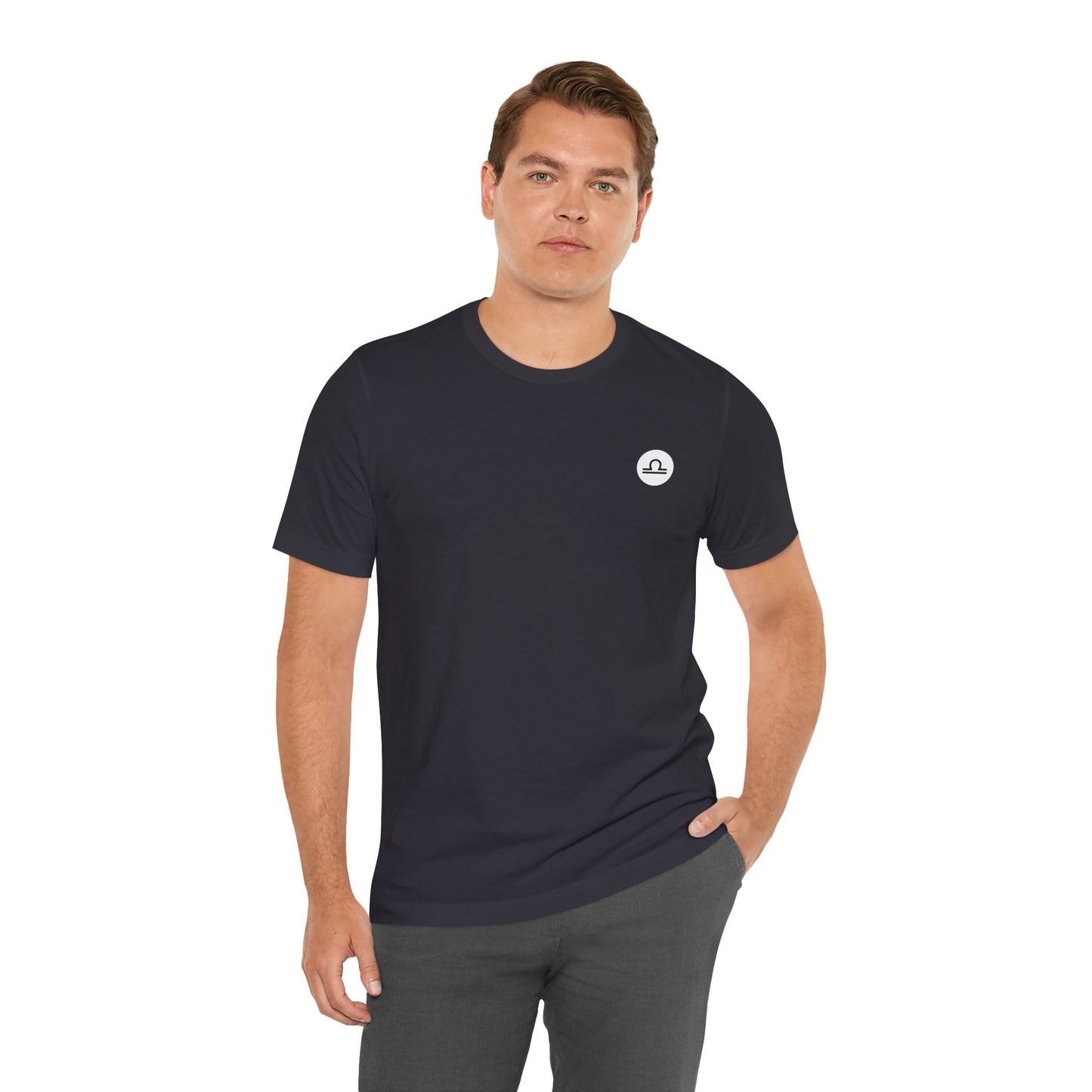 Libra - Gothic Zodiac, Red Graphic on the back T-Shirt. Zodiac in the Shadows