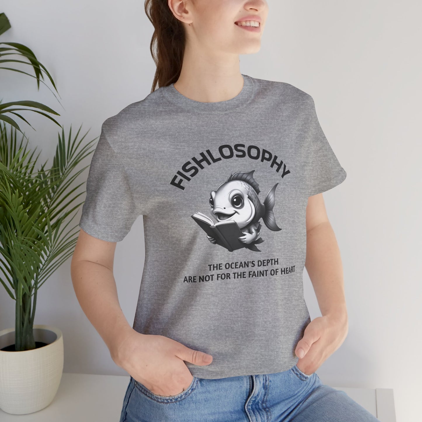 Fishlosophy Unisex Jersey Short Sleeve Tee – The Ocean' depth is not for the faint of heart