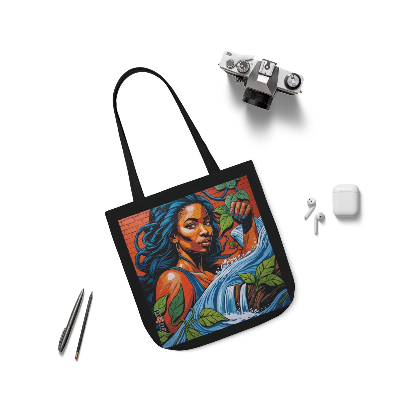 Artistic Surge - Eco-Friendly Canvas Tote Bag - WOMAN WITH WATER