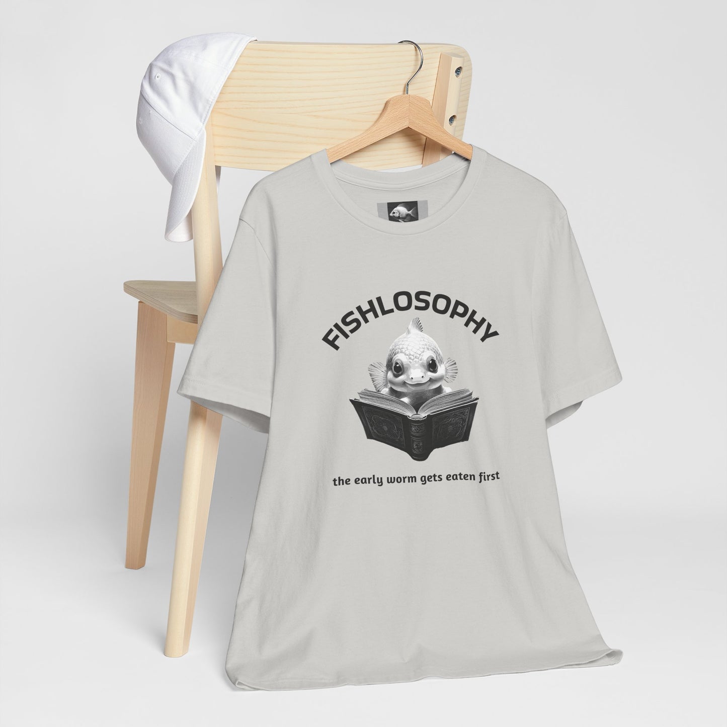 Fishlosophy Unisex Jersey Short Sleeve Tee – The Early Worms Get Eaten First