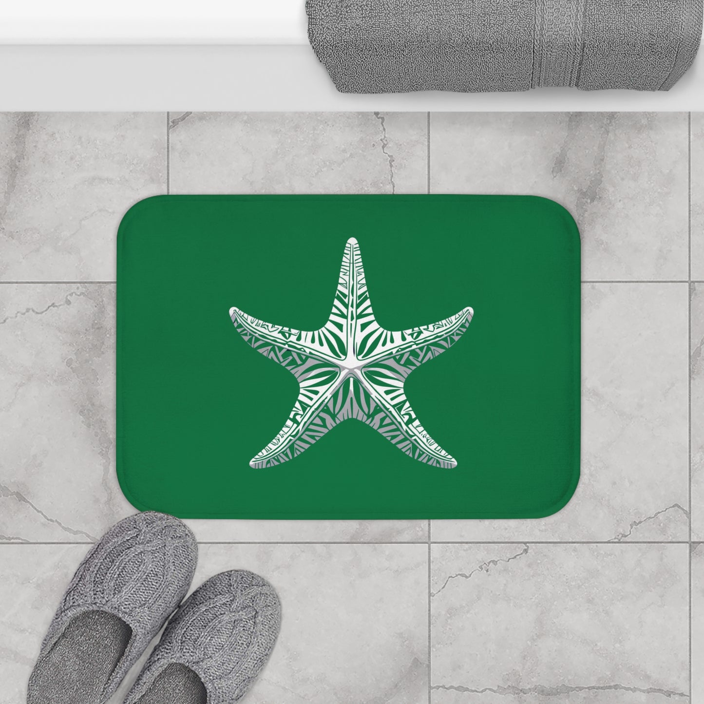 Tribal Bath Mat. Ocean Energy, Tribal Style