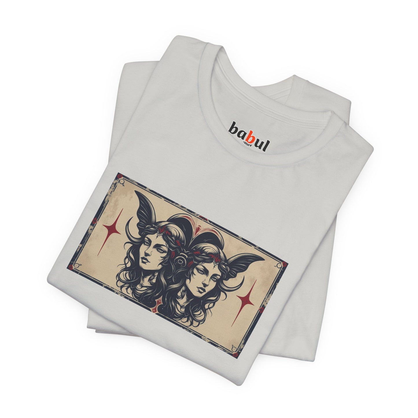 Gemini - Gothic Zodiac T-Shirt. Zodiac in the Shadows