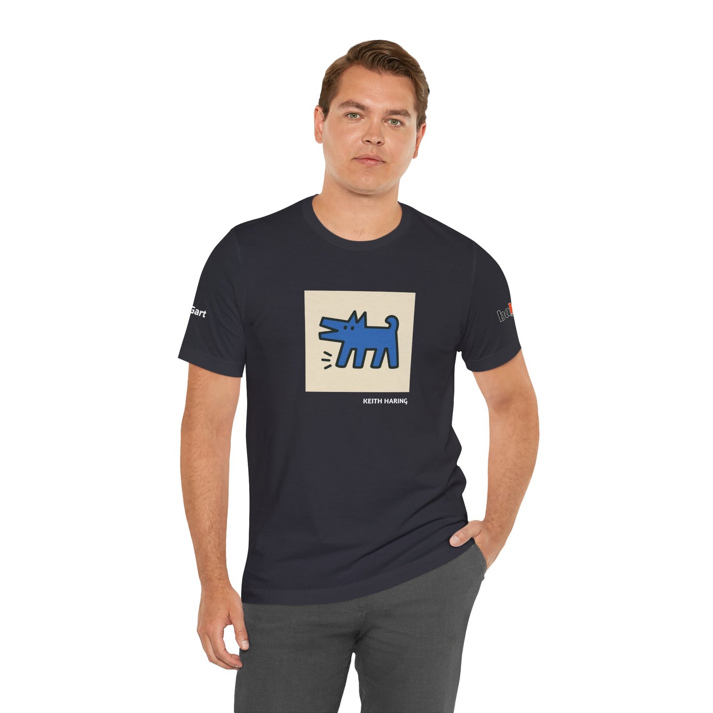 DOGART Unisex Jersey Dog T-Shirt - KEITH HARING - Iconic Painting Reimagined with Dogs