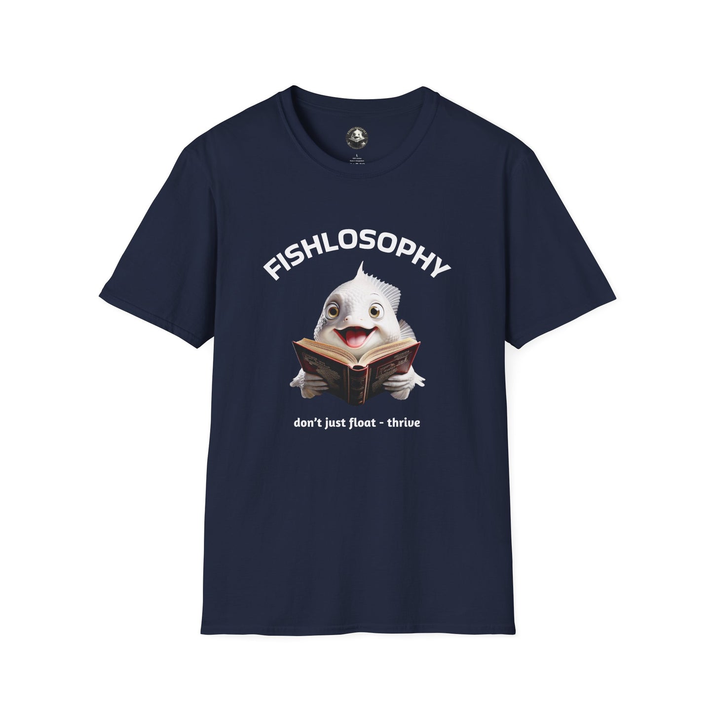 Fishlosophy Unisex T-Shirt - Ocean Vibes and Life's Questions Design - PEARLS OF WISDOM FROM THE FISH WORLD