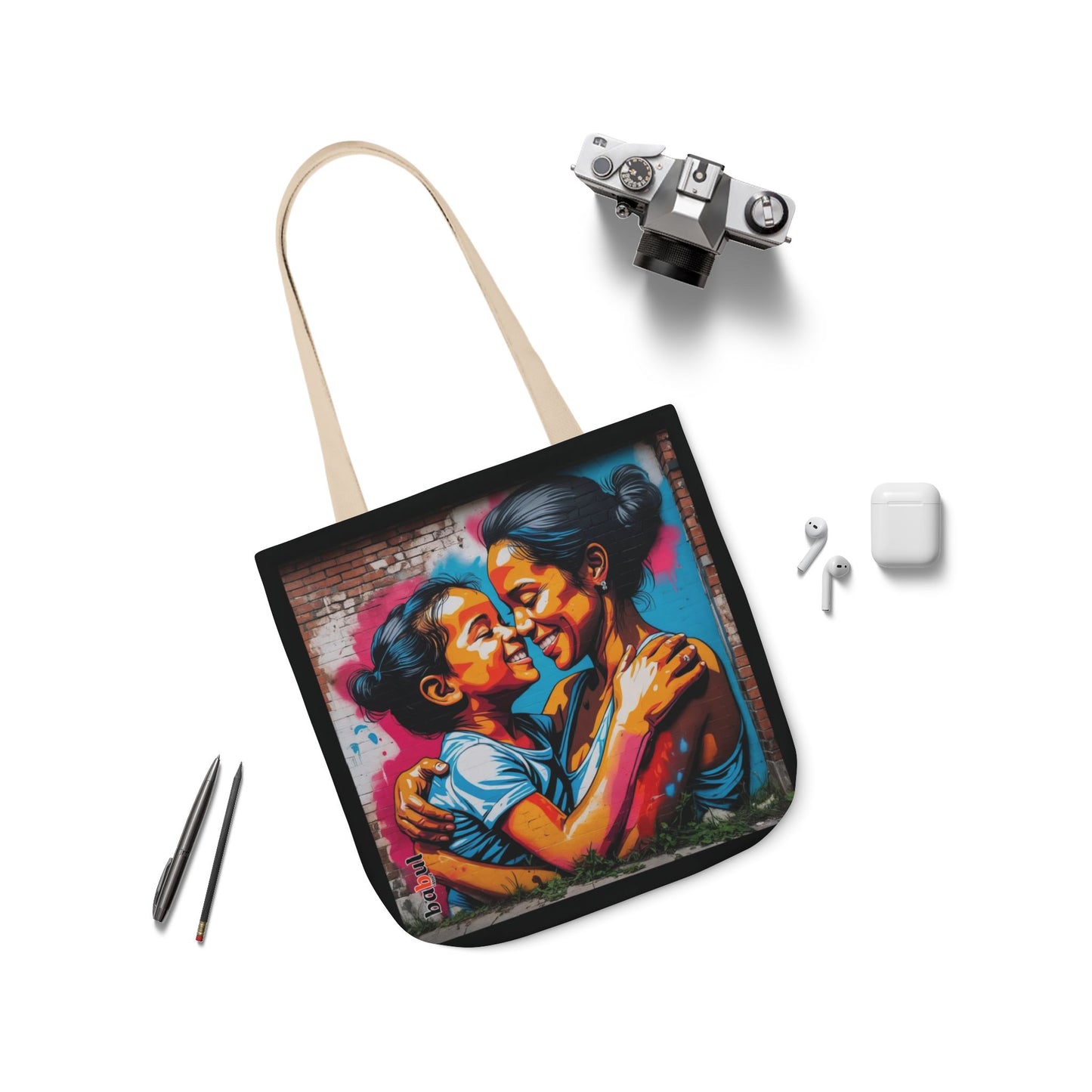 Artistic Surge - Eco-Friendly Canvas Tote Bag - SMILING HUG