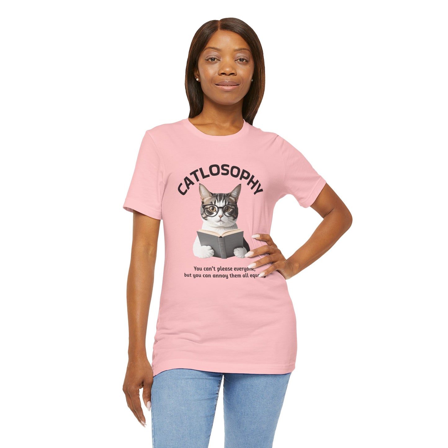 Catlosophy Unisex Jersey Short Sleeve Tee – "You can't please everyone" Design