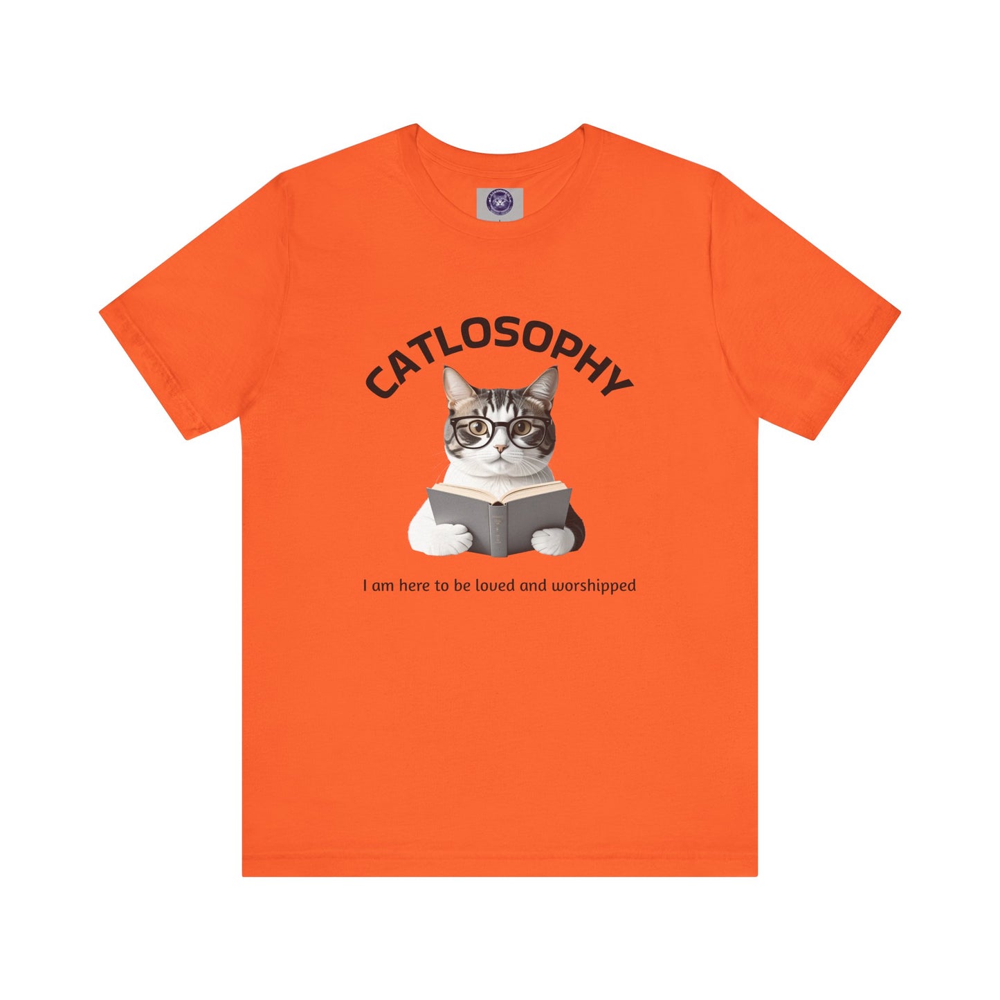Catlosophy Unisex Jersey Short Sleeve Tee – "I am here to be loved" Design - BABUL T-Shirts