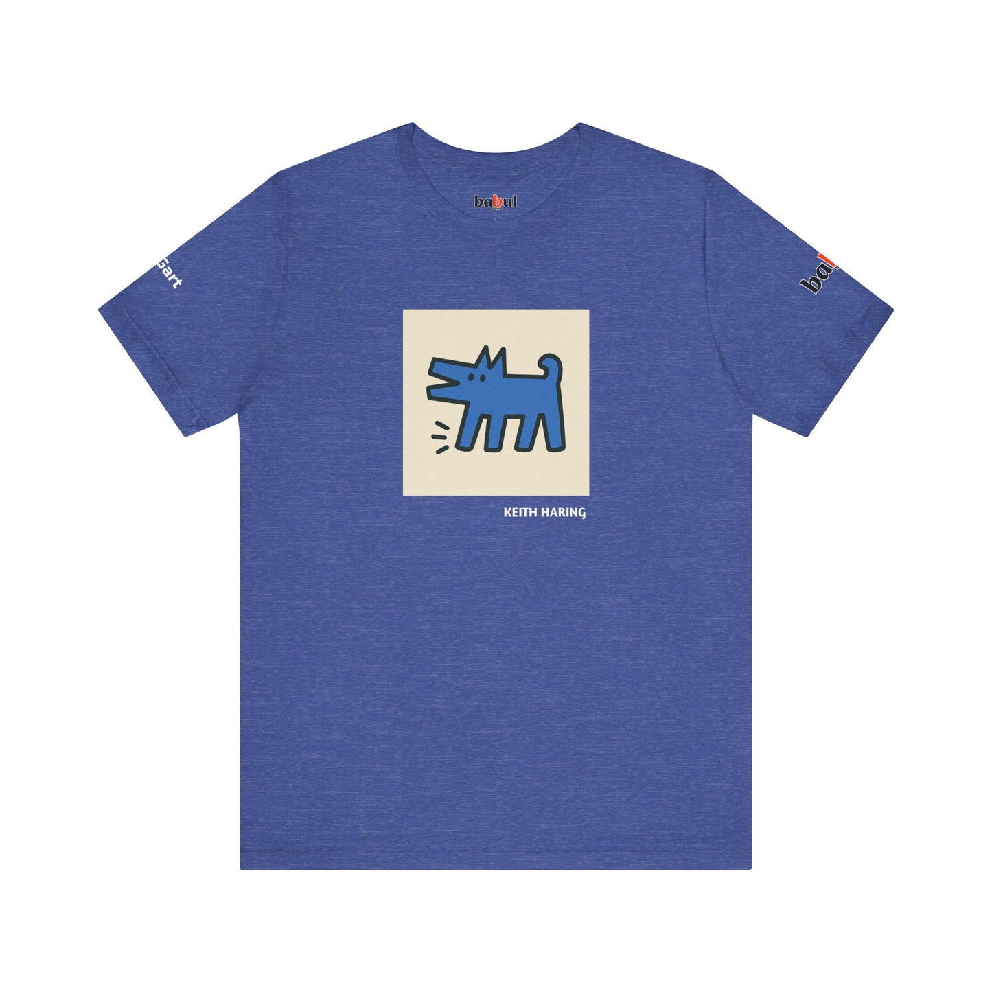 DOGART Unisex Jersey Dog T-Shirt - KEITH HARING - Iconic Painting Reimagined with Dogs