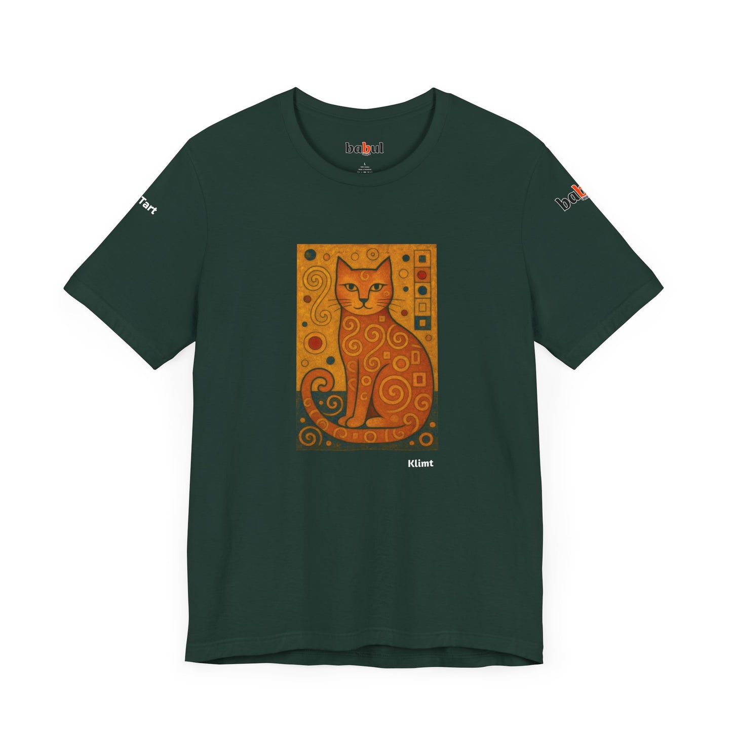CATART Unisex Jersey Cat T-Shirt - KLIMT - Iconic Painting Reimagined with Cats