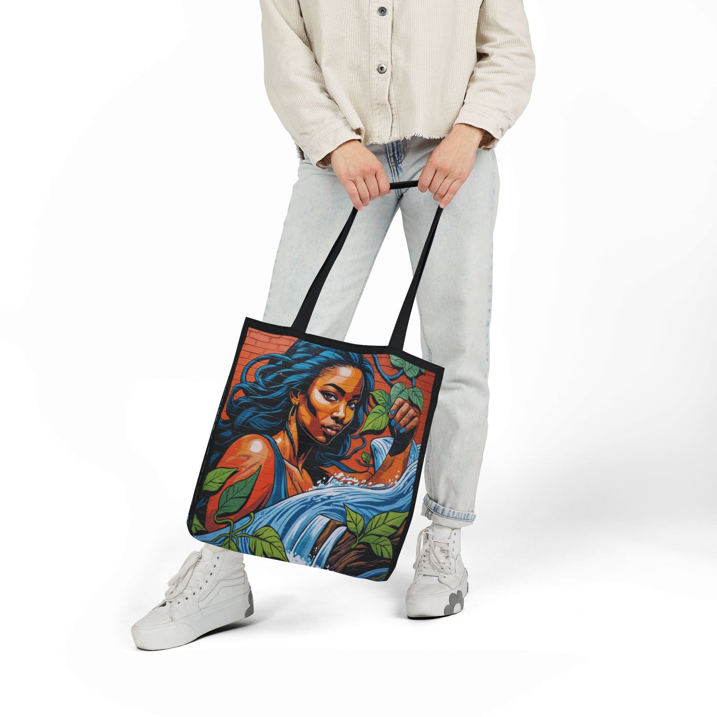 Artistic Surge - Eco-Friendly Canvas Tote Bag - WOMAN WITH WATER