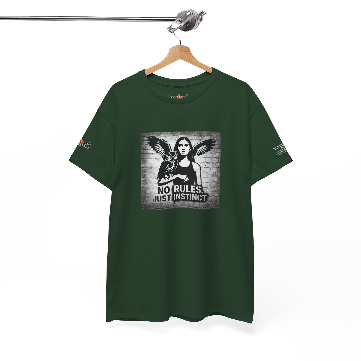 Rebel Graphic Tee - Unisex Heavy Cotton T-Shirt for the Wild at Heart. Rebel Tees, Born to Be Worn - NO RULES, JUST INSTINCT