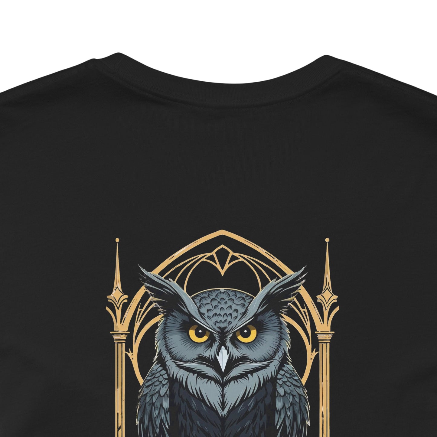 Owl – The Visionary - Magic Animals T-Shirt Black Only (graphic on the back)