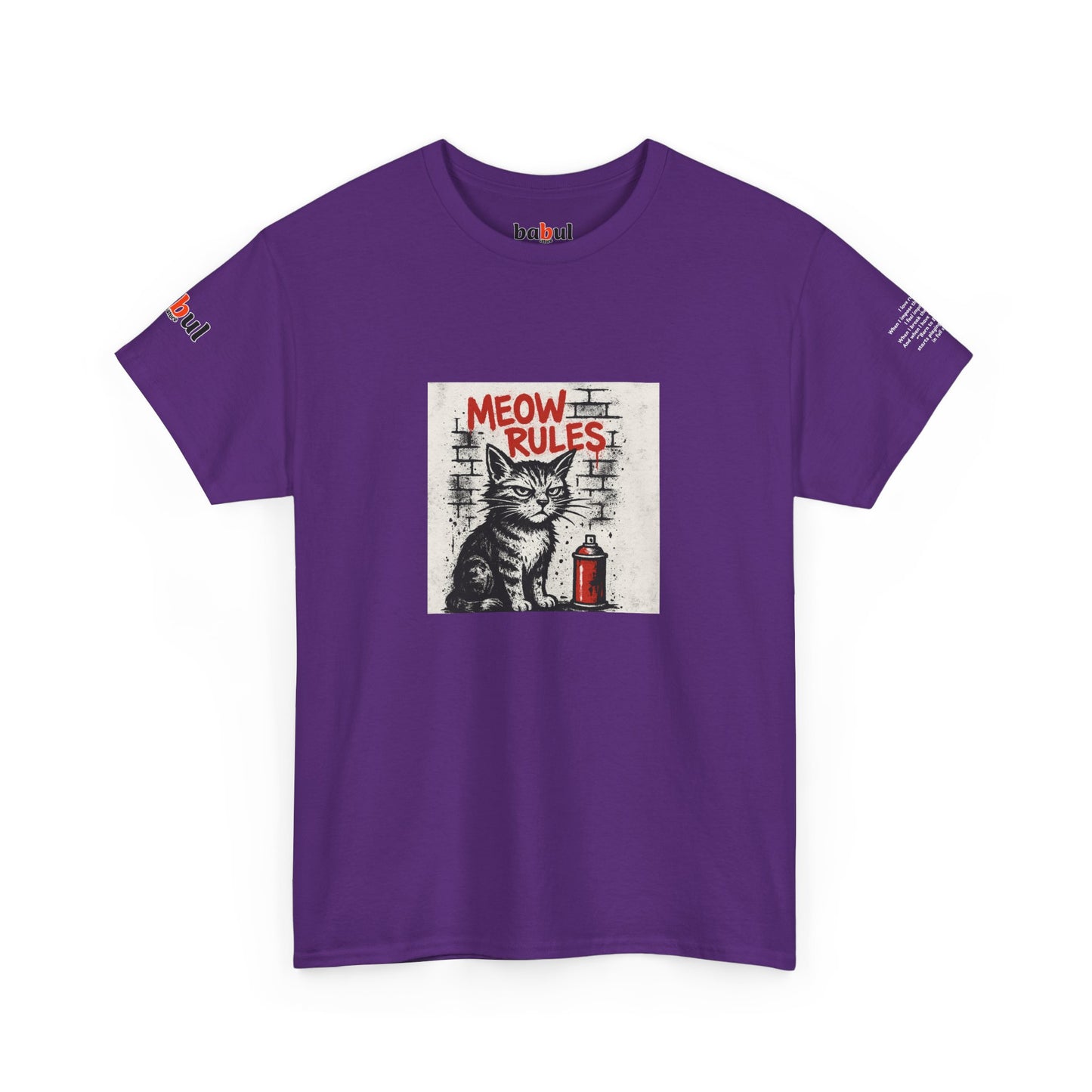 Rebel Graphic Tee - Unisex Heavy Cotton T-Shirt for the Wild at Heart. Rebel Tees, Born to Be Worn - MEOW RULES