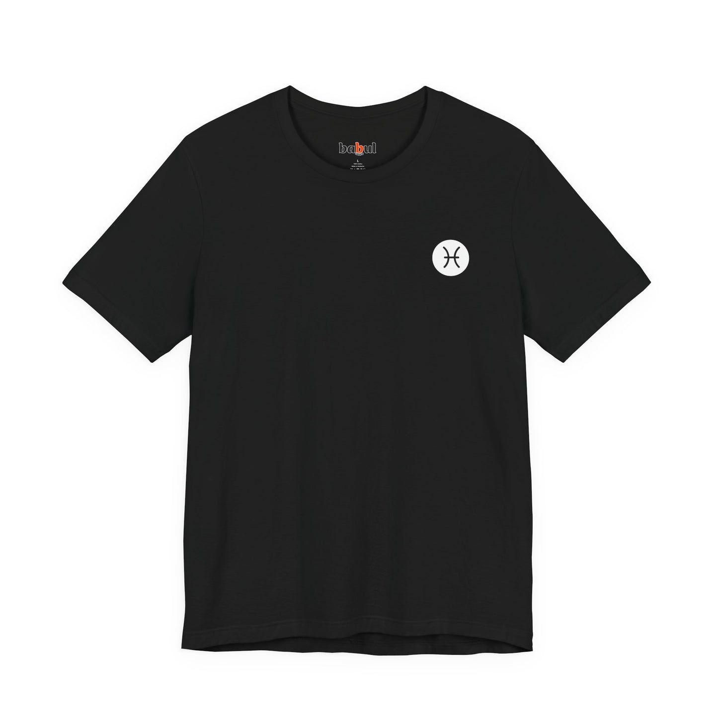 Pisces - Gothic Zodiac T-Shirt. Blue graphic on the back. Zodiac in the Shadows
