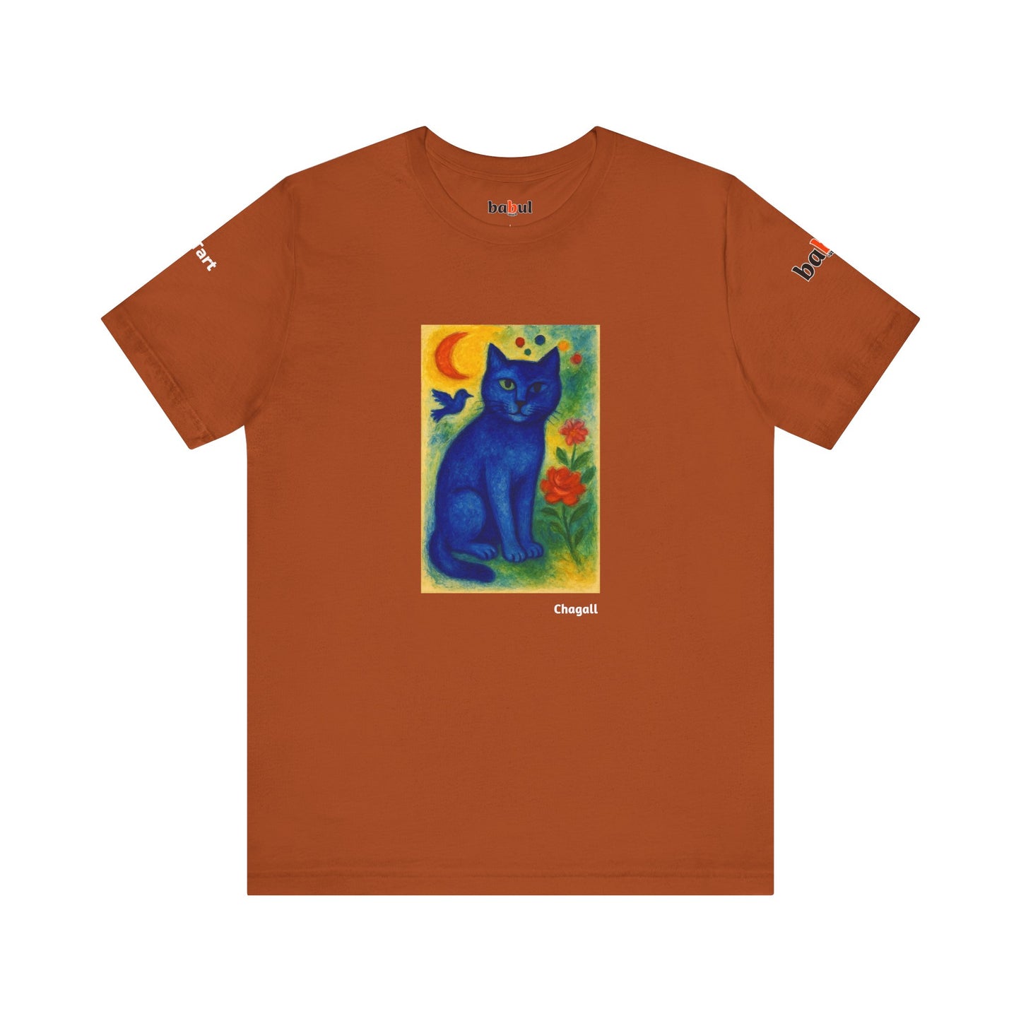 CATART Unisex Jersey Cat T-Shirt - MARC CHAGALL - Iconic Painting Reimagined with Cats