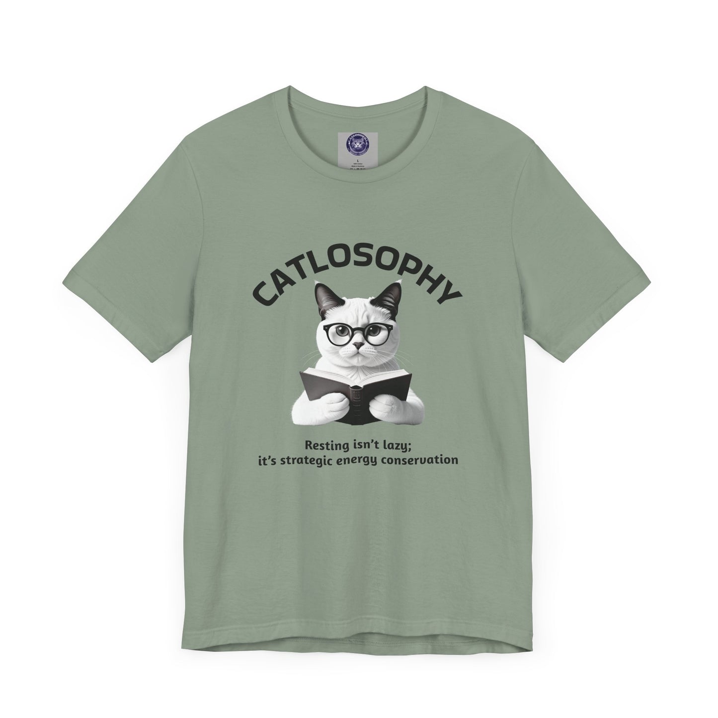 Catlosophy Unisex Jersey Short Sleeve Tee – "Resting isn't Lazy" Design
