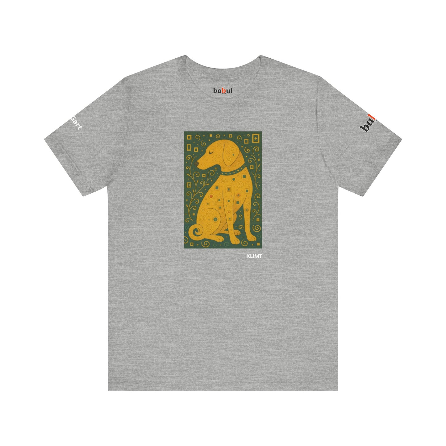 DOGART Unisex Jersey Dog T-Shirt - KLIMT - Iconic Painting Reimagined with Dogs
