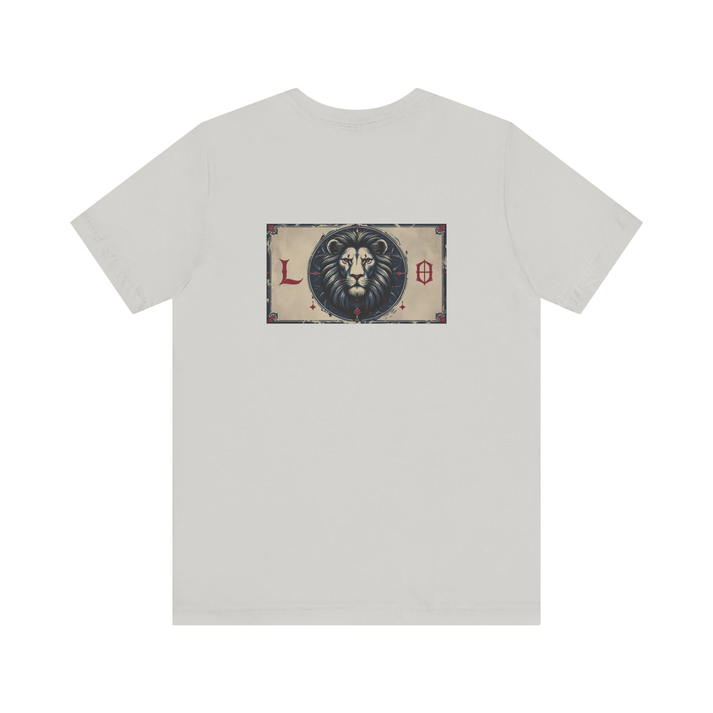 Leo - Gothic Zodiac T-Shirt. Blue graphic on the back. Zodiac in the Shadows