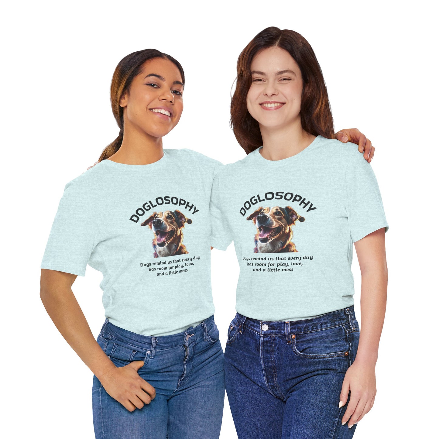Doglosophy Unisex Jersey Short Sleeve Tee – "Dog Remind Us" Design