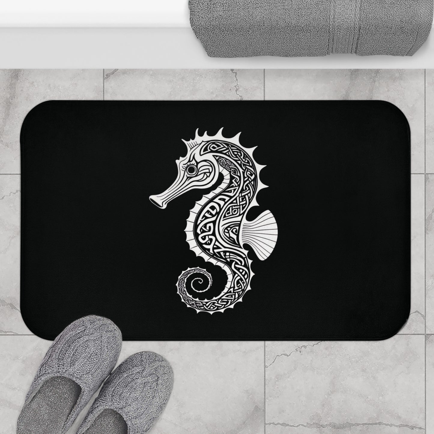 Tribal Bath Mat. Ocean Energy, Tribal Style