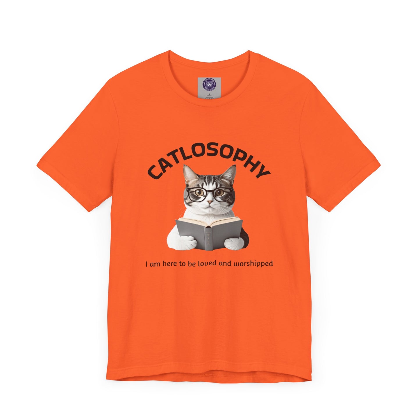 Catlosophy Unisex Jersey Short Sleeve Tee – "I am here to be loved" Design - BABUL T-Shirts