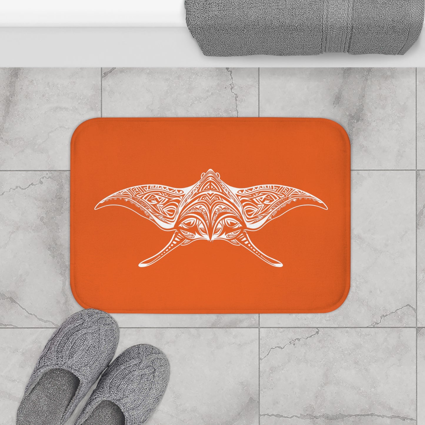 Tribal Bath Mat. Ocean Energy, Tribal Style