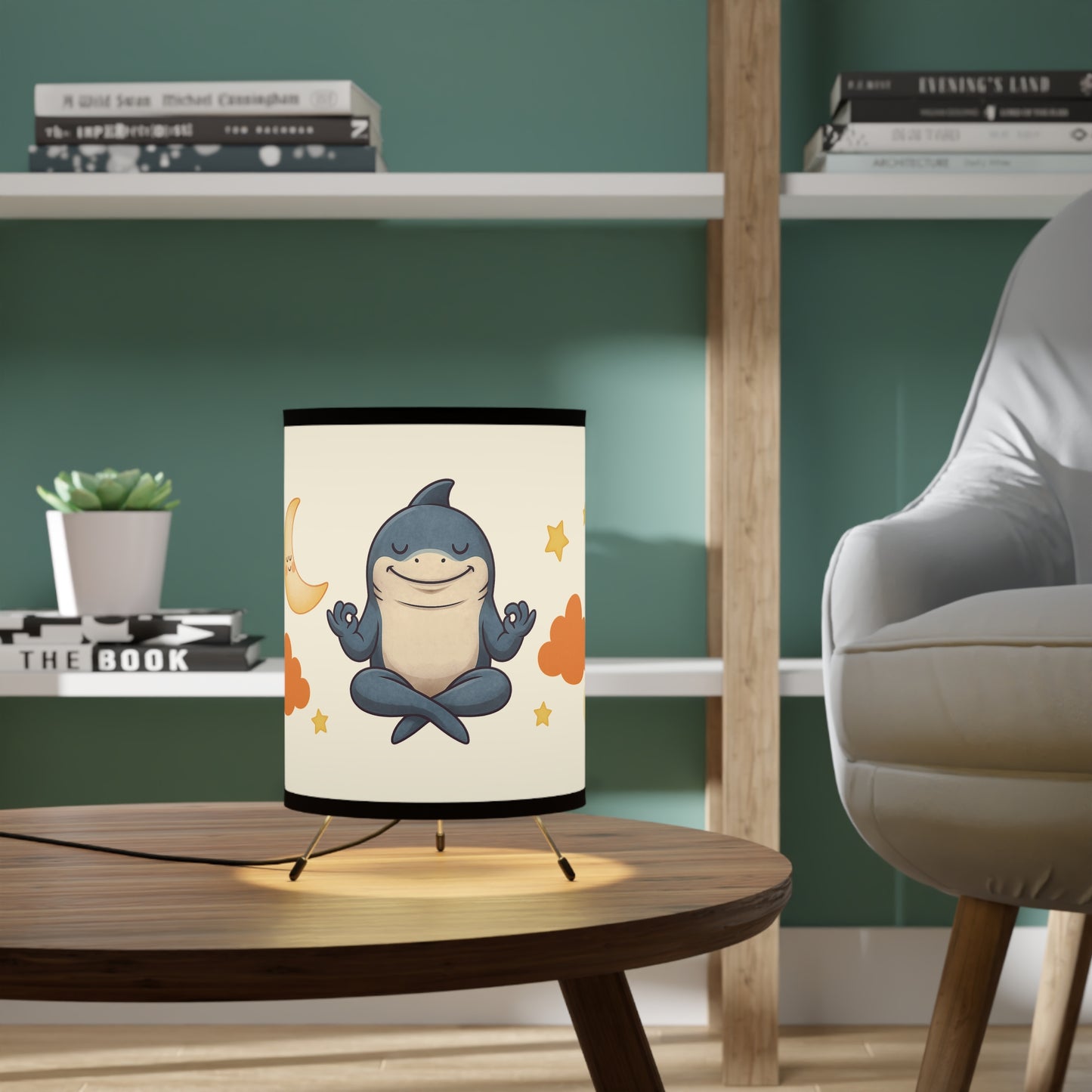 ZEN INSIDE Calming Tripod Lamp. Shark