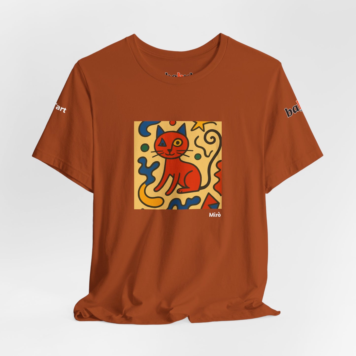 CATART Unisex Jersey Cat T-Shirt - MIRO - Iconic Painting Reimagined with Cats