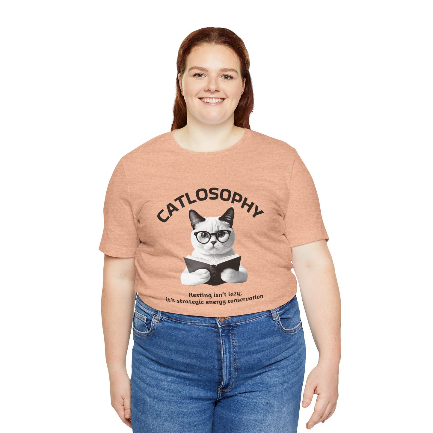 Catlosophy Unisex Jersey Short Sleeve Tee – "Resting isn't Lazy" Design