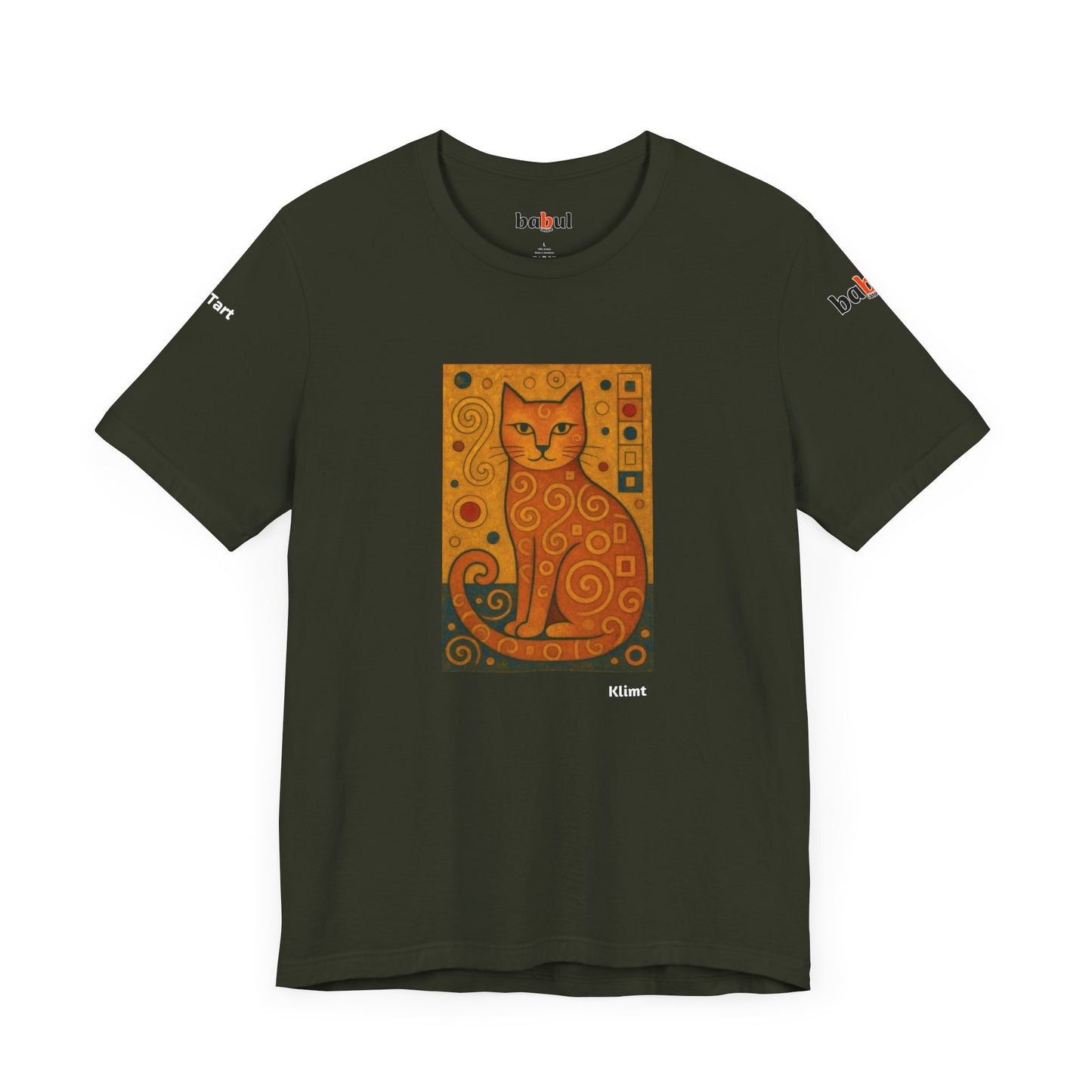 CATART Unisex Jersey Cat T-Shirt - KLIMT - Iconic Painting Reimagined with Cats