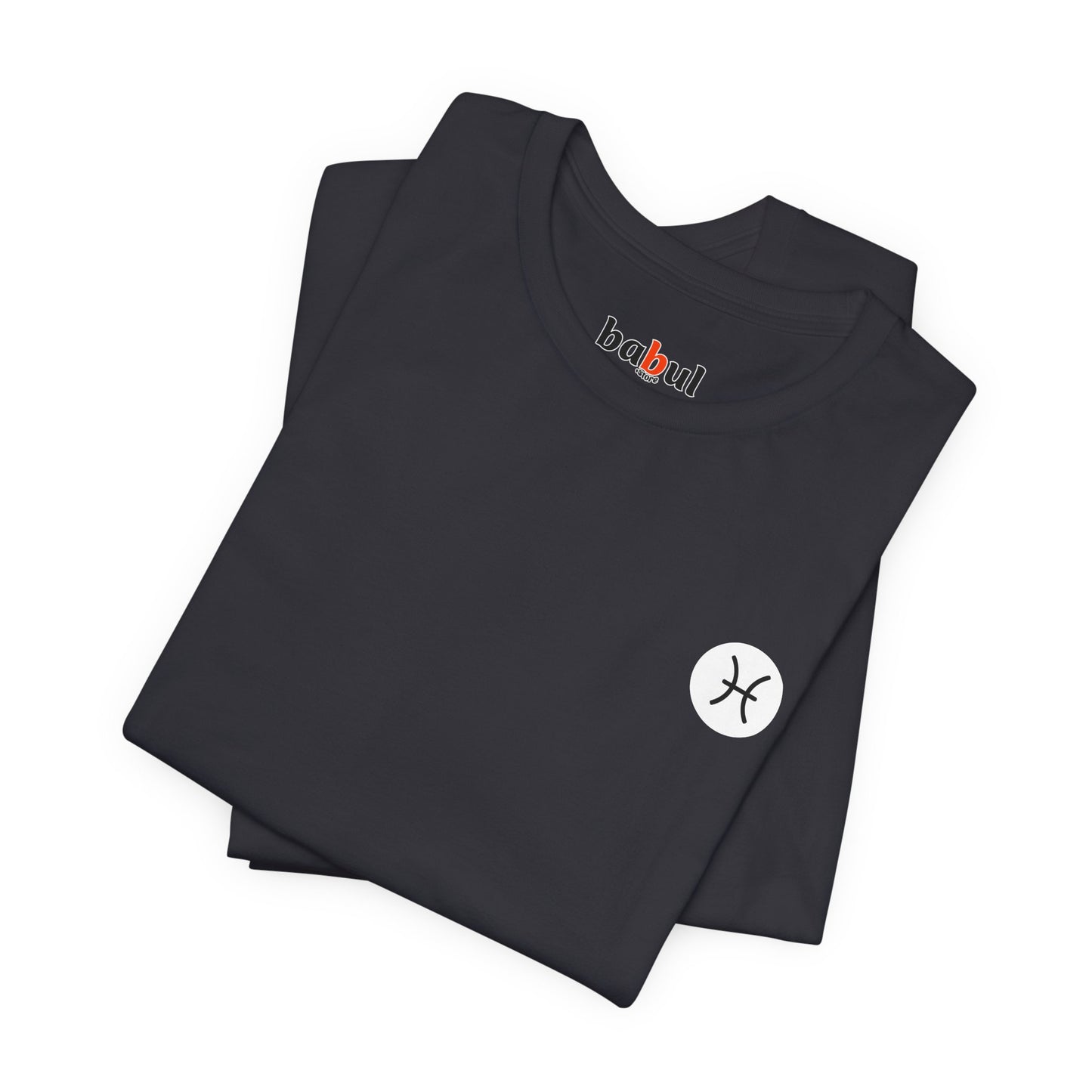 Pisces - Gothic Zodiac, Red Graphic on the back T-Shirt. Zodiac in the Shadows