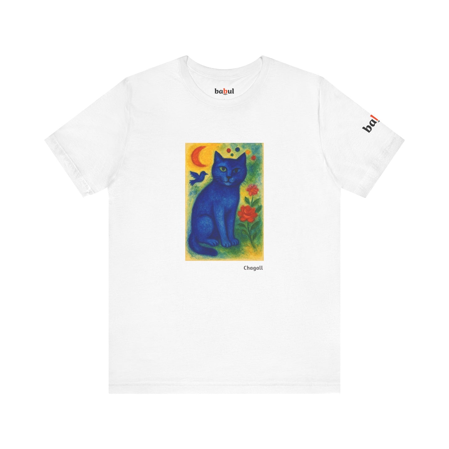 CATART Unisex Jersey Cat T-Shirt - MARC CHAGALL - Iconic Painting Reimagined with Cats
