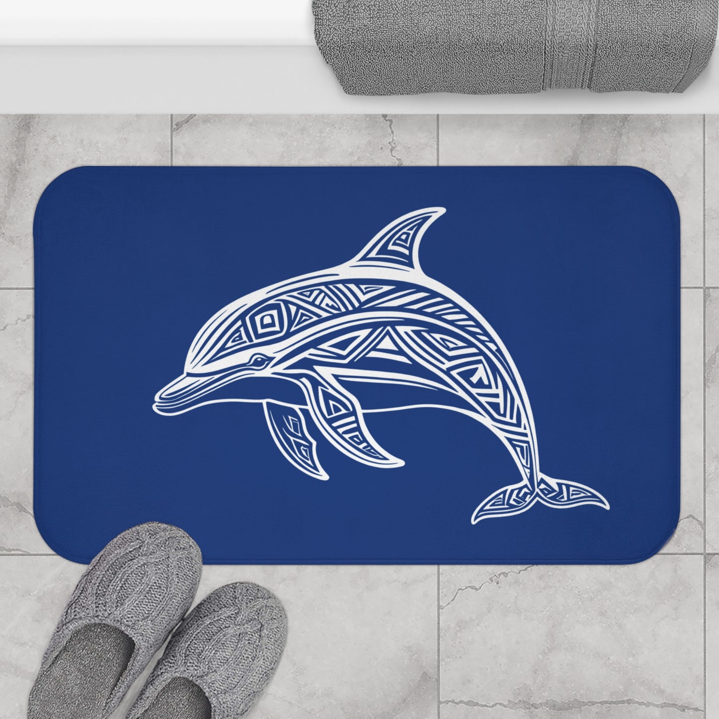 Tribal Bath Mat. Ocean Energy, Tribal Style