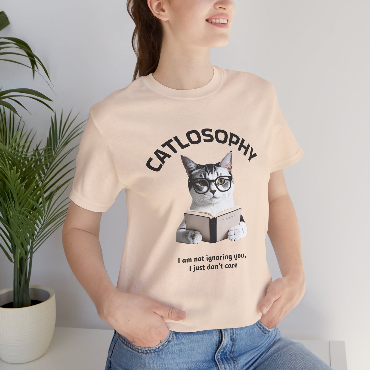 Catlosophy Unisex Jersey Short Sleeve Tee – "I am not ignoring you" Design