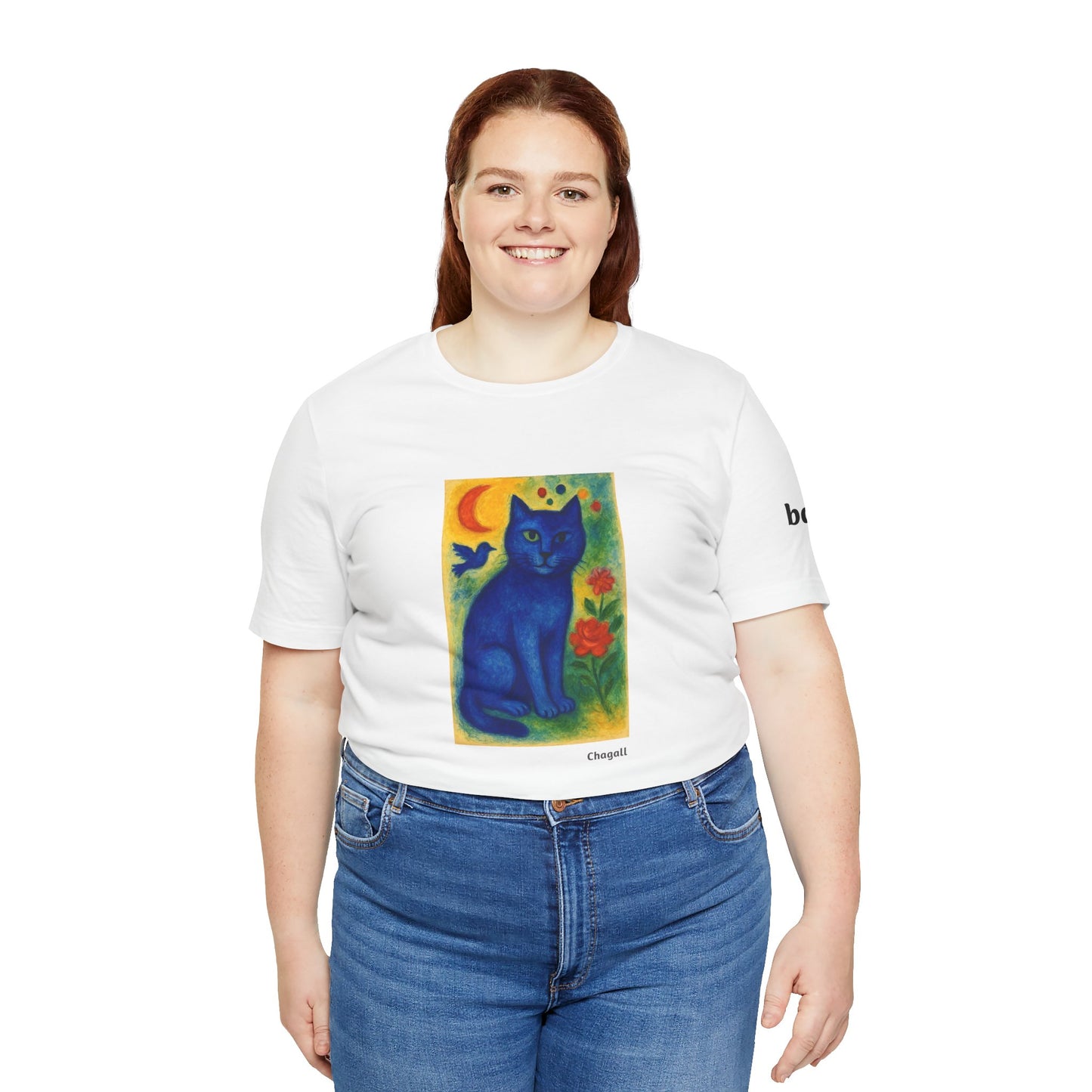 CATART Unisex Jersey Cat T-Shirt - MARC CHAGALL - Iconic Painting Reimagined with Cats