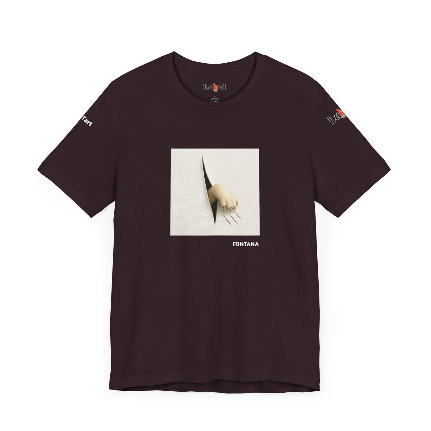 CATART Unisex Jersey Cat T-Shirt - FONTANA - Iconic Painting Reimagined with Cats