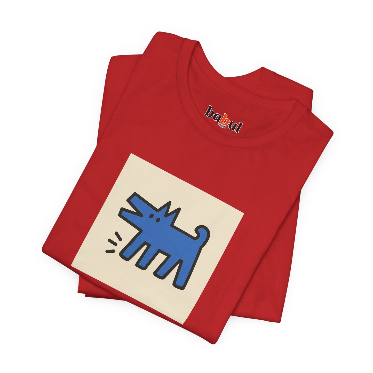 DOGART Unisex Jersey Dog T-Shirt - KEITH HARING - Iconic Painting Reimagined with Dogs
