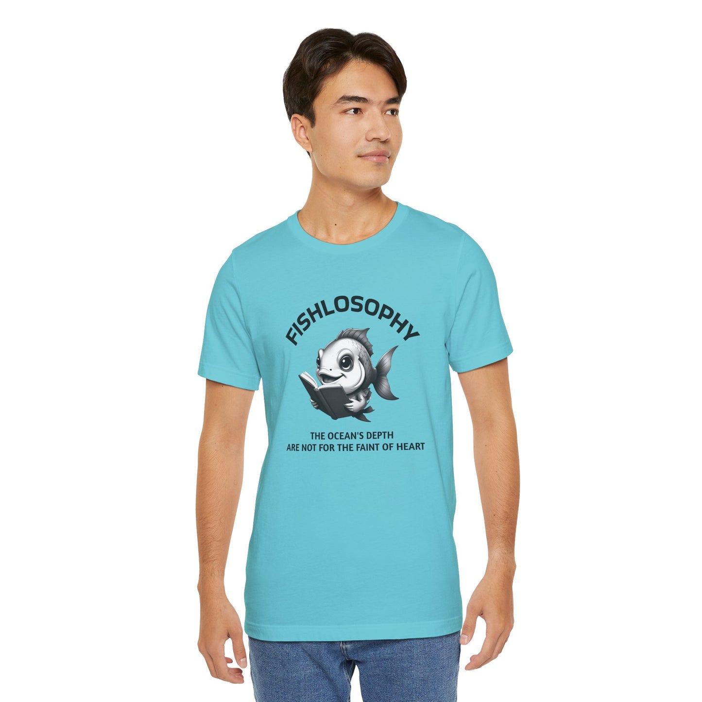 Fishlosophy Unisex Jersey Short Sleeve Tee – The Ocean' depth is not for the faint of heart