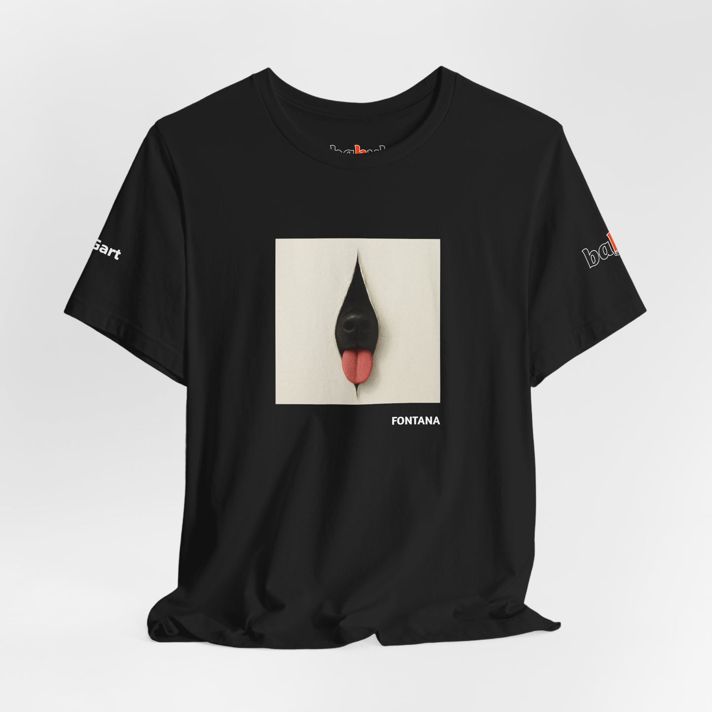 DOGART Unisex Jersey Dog T-Shirt - FONTANA - Iconic Painting Reimagined with Dogs