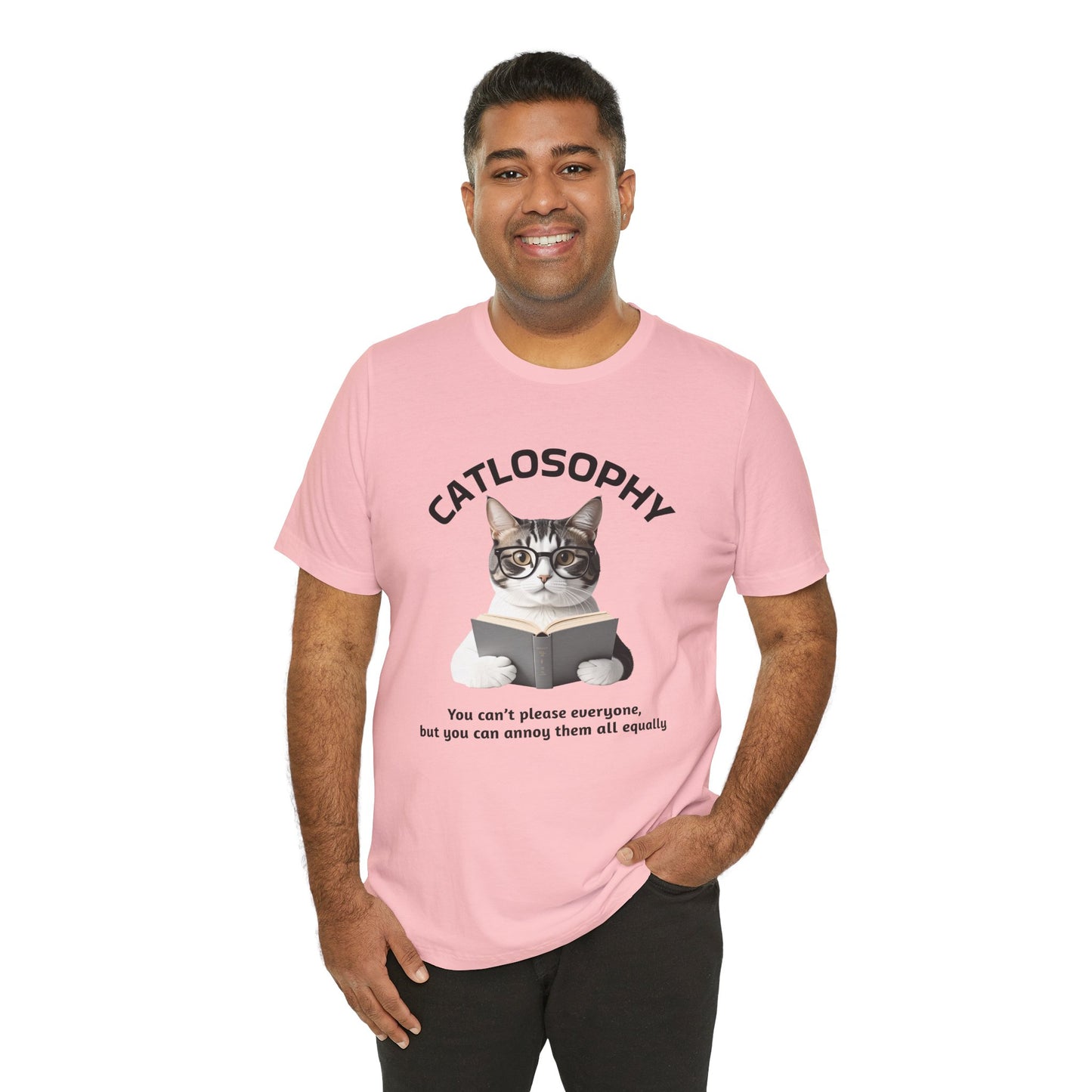 Catlosophy Unisex Jersey Short Sleeve Tee – "You can't please everyone" Design