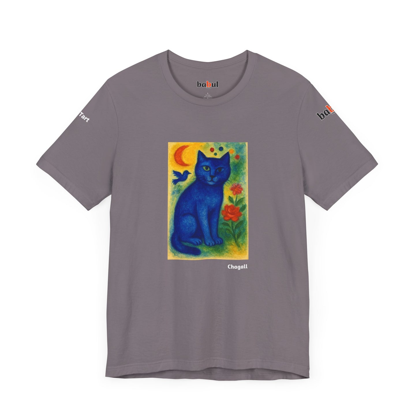 CATART Unisex Jersey Cat T-Shirt - MARC CHAGALL - Iconic Painting Reimagined with Cats
