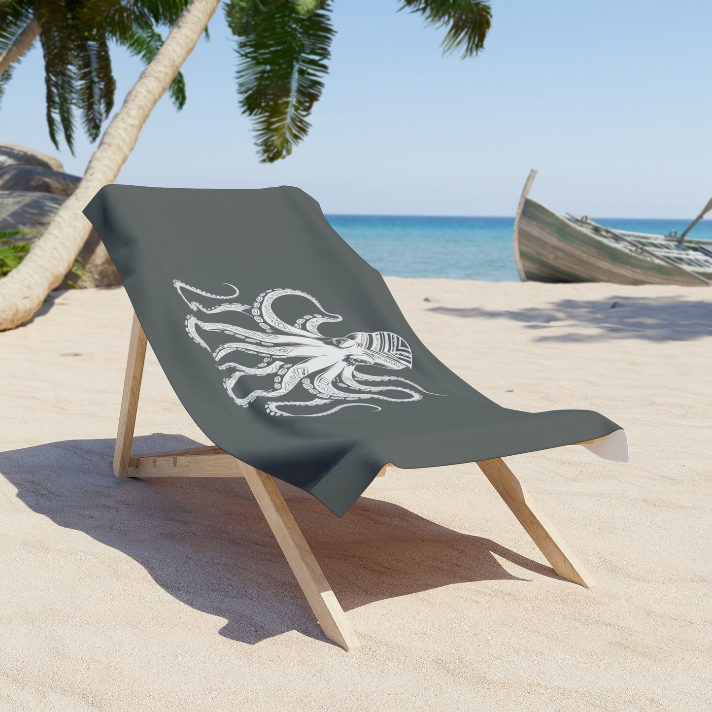 Tribal Waves Beach Towel - OCTOPUS