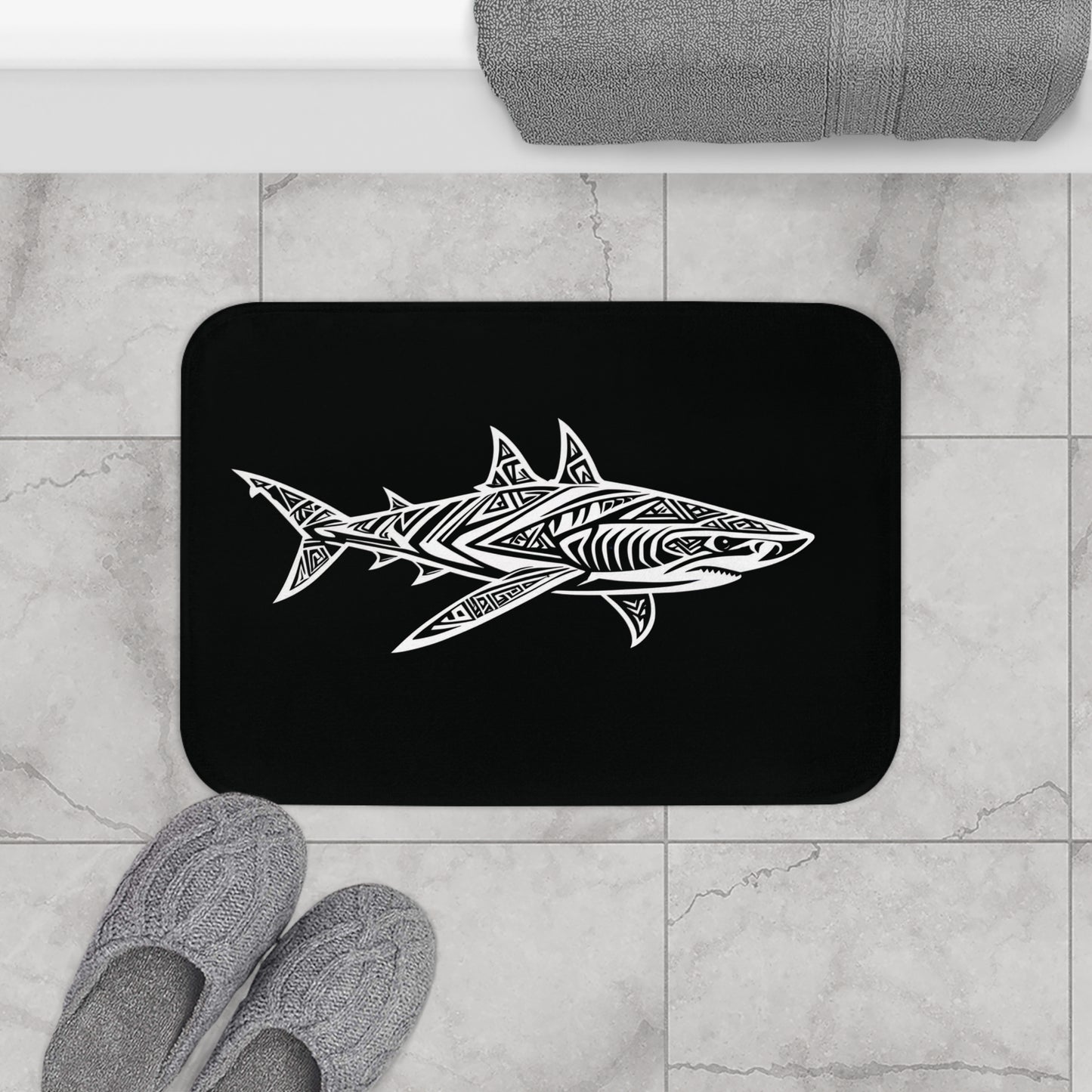 Tribal Bath Mat. Ocean Energy, Tribal Style