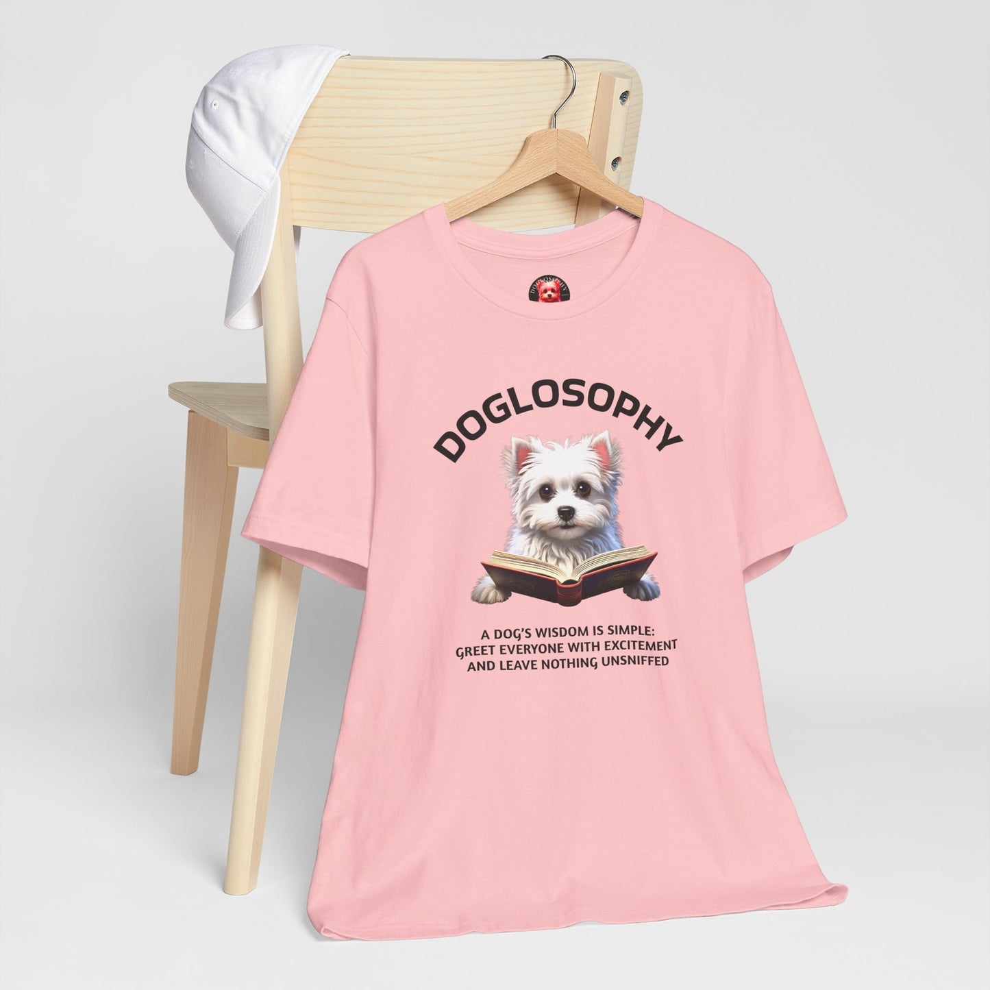 Doglosophy Unisex Jersey Short Sleeve Tee – "A Dog's wisdom is simple" Design