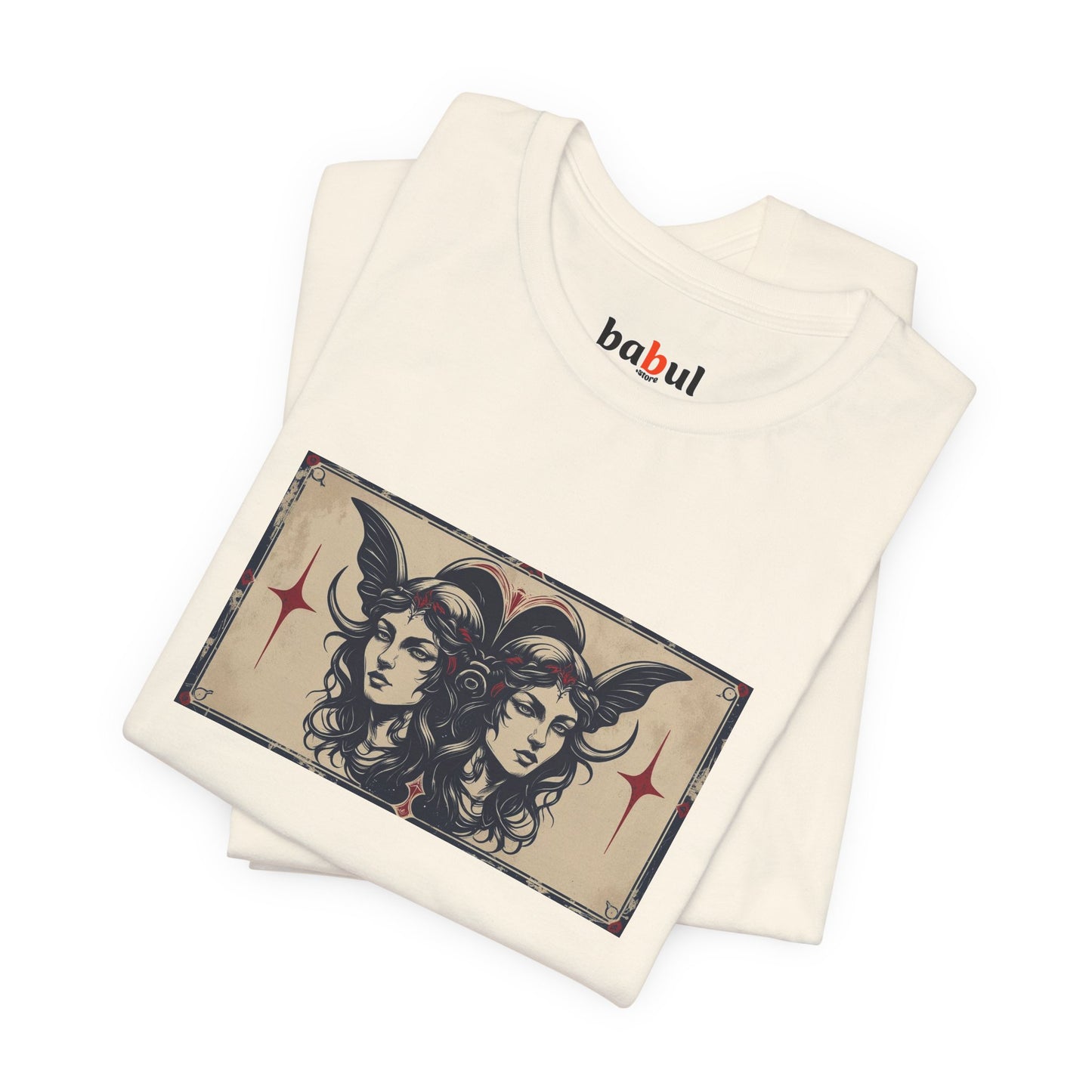 Gemini - Gothic Zodiac T-Shirt. Zodiac in the Shadows