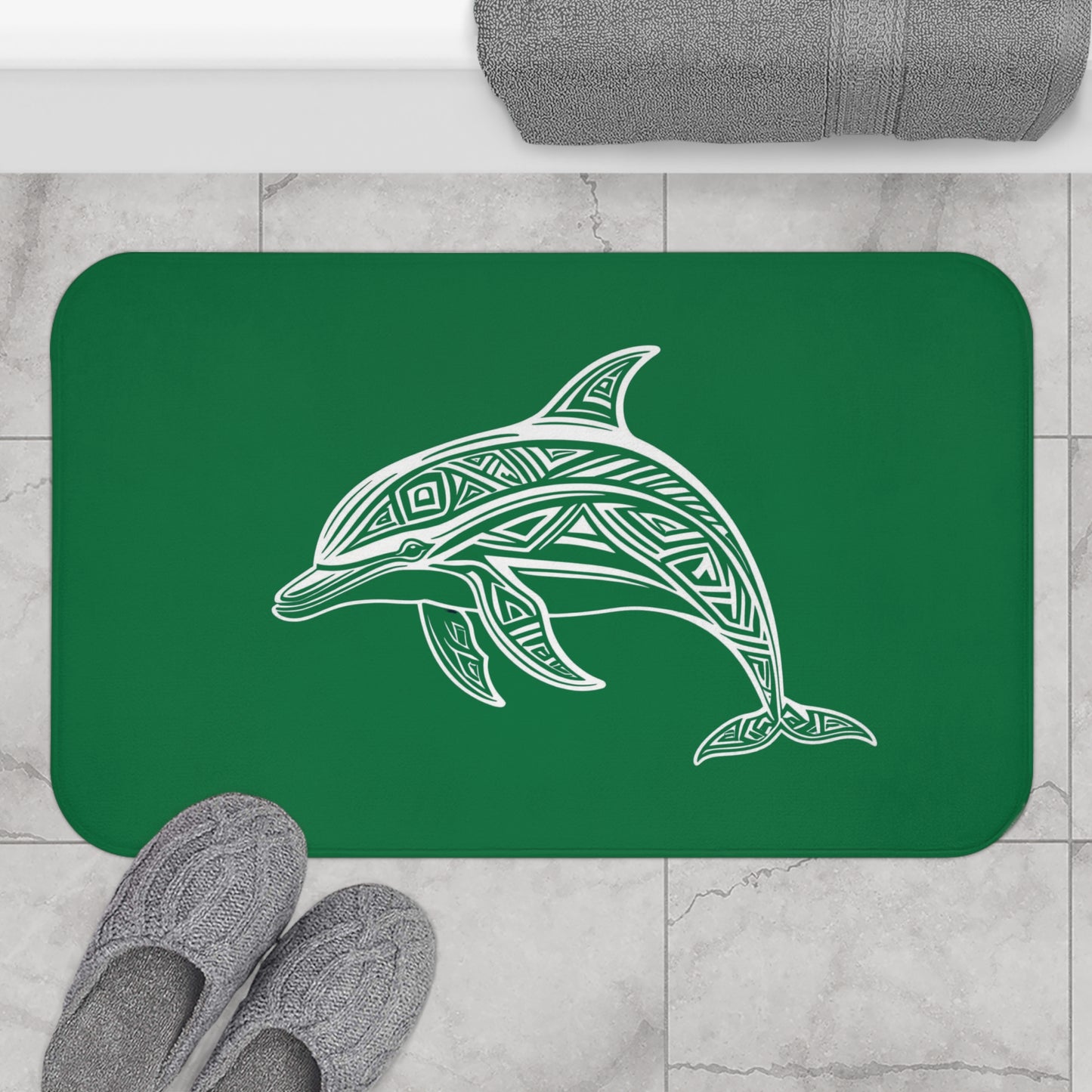 Tribal Bath Mat. Ocean Energy, Tribal Style