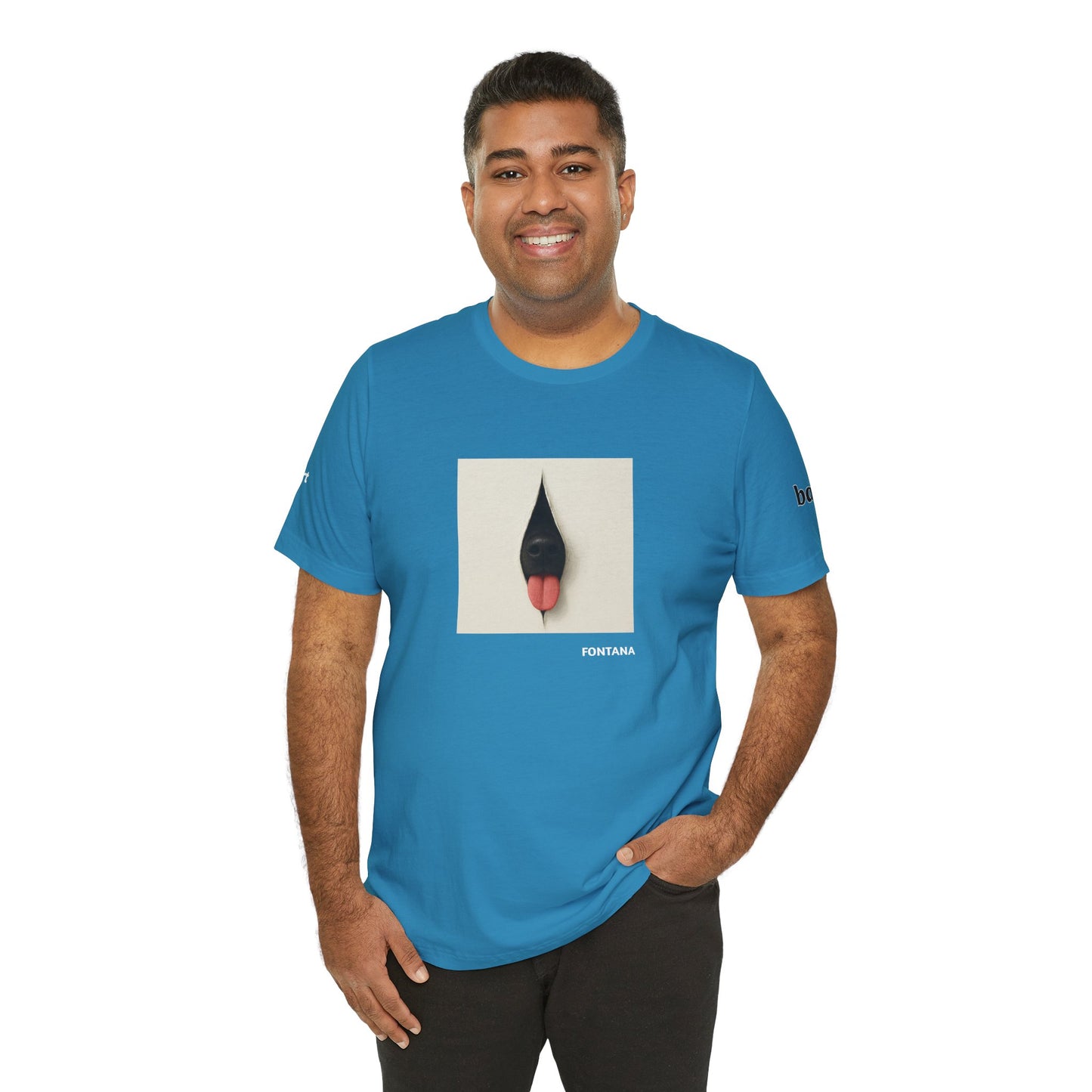 DOGART Unisex Jersey Dog T-Shirt - FONTANA - Iconic Painting Reimagined with Dogs