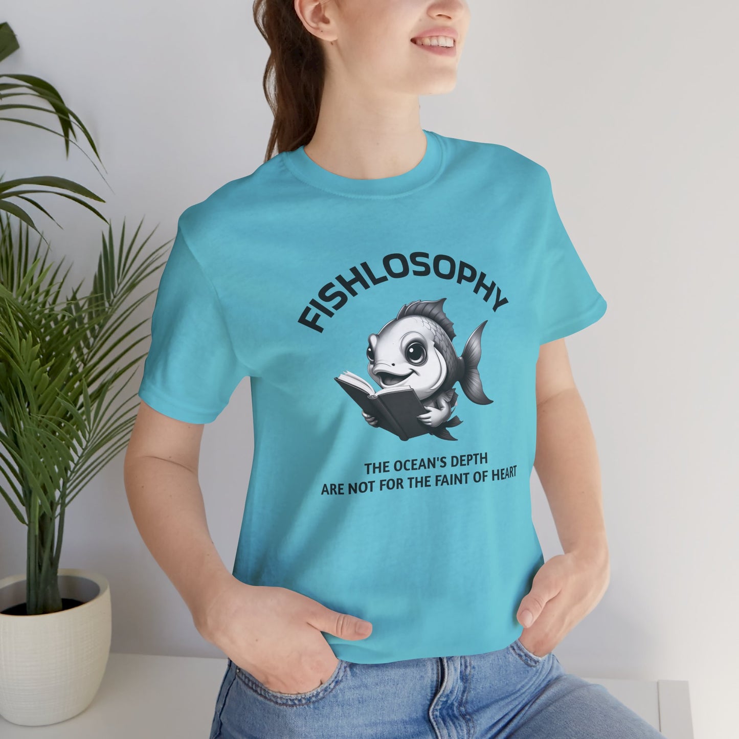 Fishlosophy Unisex Jersey Short Sleeve Tee – The Ocean' depth is not for the faint of heart