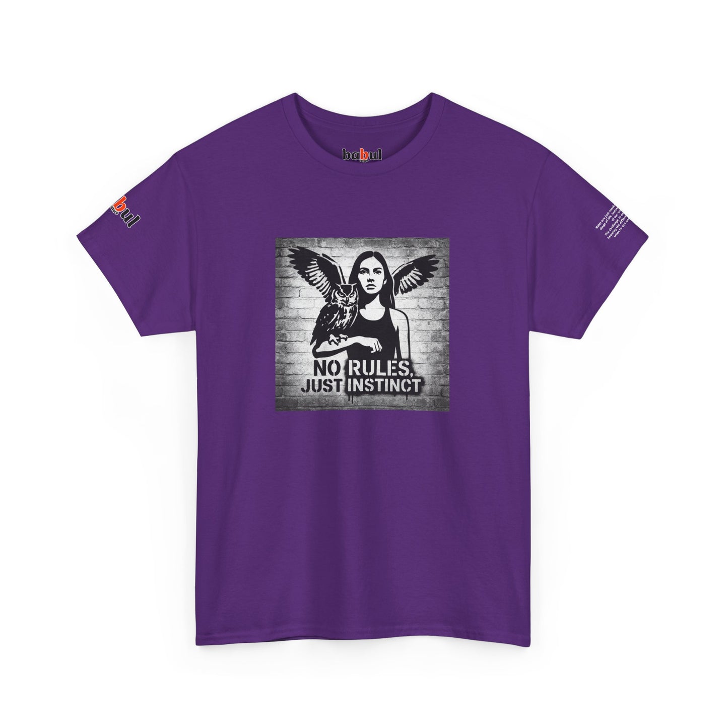 Rebel Graphic Tee - Unisex Heavy Cotton T-Shirt for the Wild at Heart. Rebel Tees, Born to Be Worn - NO RULES, JUST INSTINCT